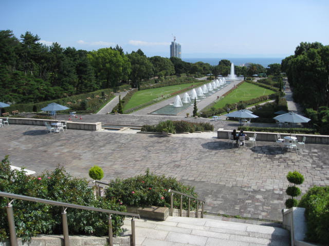 離宮公園から須磨の海