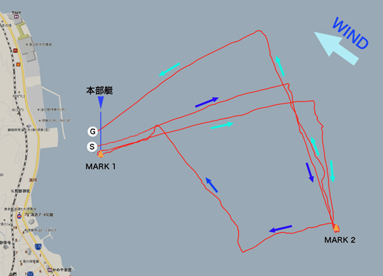 2011-06-12伊東ヨットレース航跡